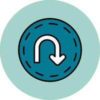 U Turn Vector Icon