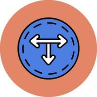 T Junction Vector Icon