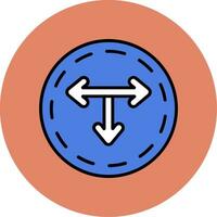 T Junction Vector Icon