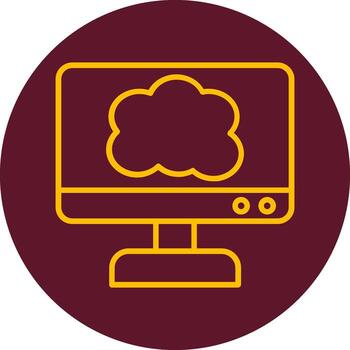 icono de vector de computación en la nube