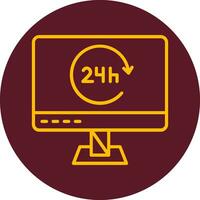 24 Hours Vector Icon