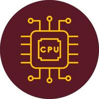 icono de vector de cpu