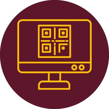 icono de vector de código qr