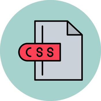 icono de vector de archivo css