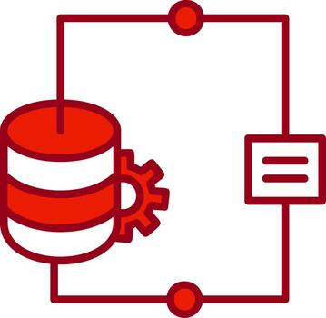 icono de vector de integración de datos