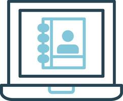 Laptop User Vector Icon