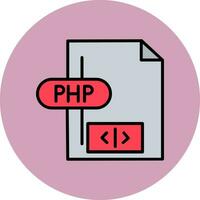 icono de vector de php