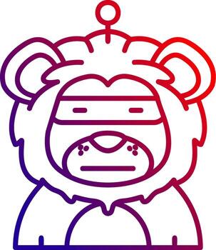 Robot Line gradient Icon vector