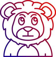 Embarrassed Line gradient Icon vector