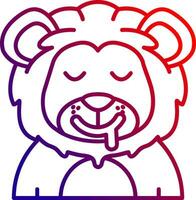 Drooling Line gradient Icon vector