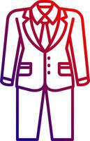 Suit Line gradient Icon vector