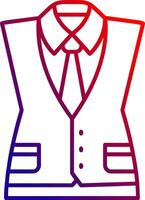 Waistcoat Line gradient Icon vector