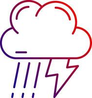 Thunder strom Line gradient Icon vector