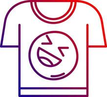 Tee Line gradient Icon vector