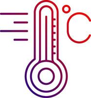 Temperature Line gradient Icon vector