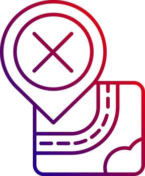 Cancel Line gradient Icon vector