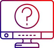 Question Line gradient Icon vector