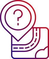 Question Line gradient Icon vector