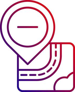 Remove Line gradient Icon vector