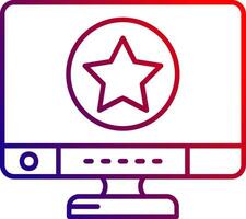 Star Line gradient Icon vector