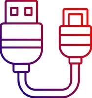 Usb Line gradient Icon vector