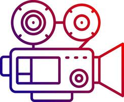Video camera Line gradient Icon vector