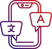 Translate Line gradient Icon vector