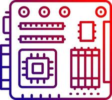 Motherboard Line gradient Icon vector