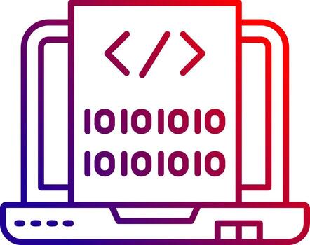 código línea degradado icono vector