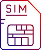 Sim Line gradient Icon vector