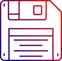 Floppy disk Line gradient Icon vector