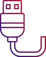 Usb Line gradient Icon vector