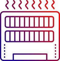 Heater Line gradient Icon vector