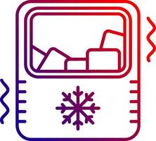 Ice maker Line gradient Icon vector