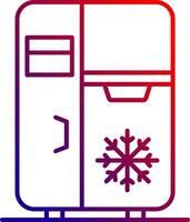 icono de gradiente de línea de refrigerador vector