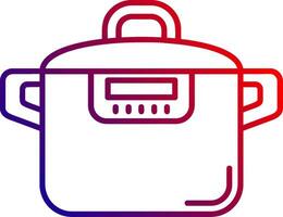 Pressure cooker Line gradient Icon vector