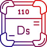 Darmstadtium Line gradient Icon vector
