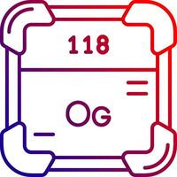 Oganesson Line gradient Icon vector