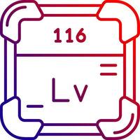 livermorium línea degradado icono vector