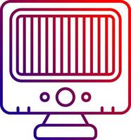 Heater Line gradient Icon vector