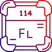 Flerovium Line gradient Icon vector