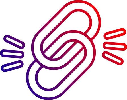 Link Line gradient Icon vector