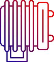 Heater Line gradient Icon vector