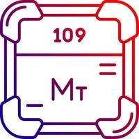 Meitnerium Line gradient Icon vector