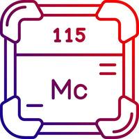 Moscovium Line gradient Icon vector