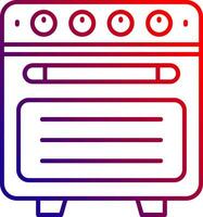 Oven Line gradient Icon vector