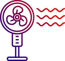 Pedestal fan Line gradient Icon vector