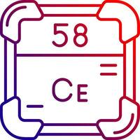 Cerium Line gradient Icon vector