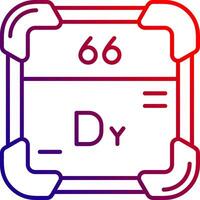 Dysprosium Line gradient Icon vector