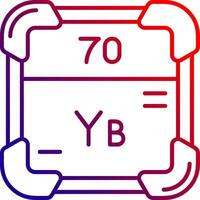 Ytterbium Line gradient Icon vector